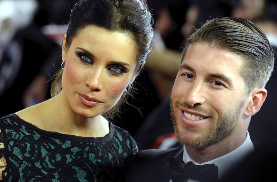 Nel Top11 Fifa presente anche Sergio Ramos, difensore del Real Madrid, nella foto con Pilar Rubio Fernandez. LaPresse